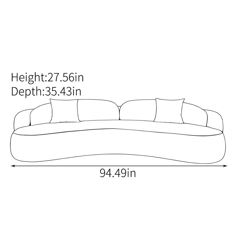 Bevis, H 27,56 po x l 94,49 po x P 35,43 po