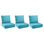 Coussins d'extérieur 6 po pour meubles de patio, ensemble de 3 coussins de siège épais de 22 x 24 x 6, coussins de remplacement pour fauteuil résistant à la décoloration