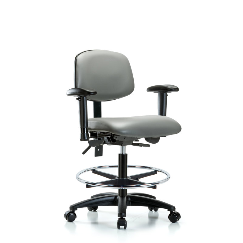 Chaise de travail Kyis, Gris clair, Oui, Roulettes