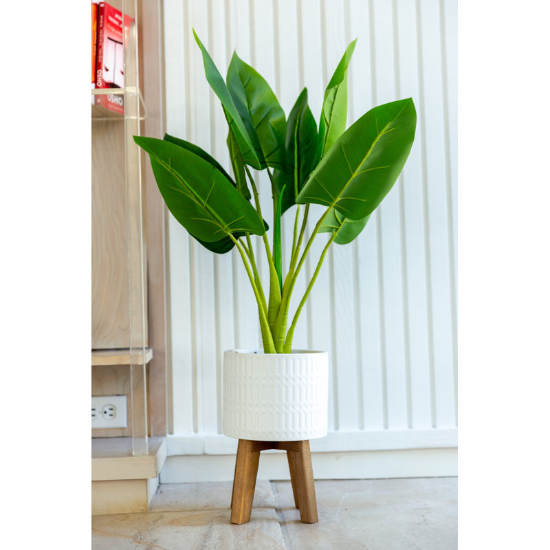 31'' Faux Palm Tree in Ceramic Planter