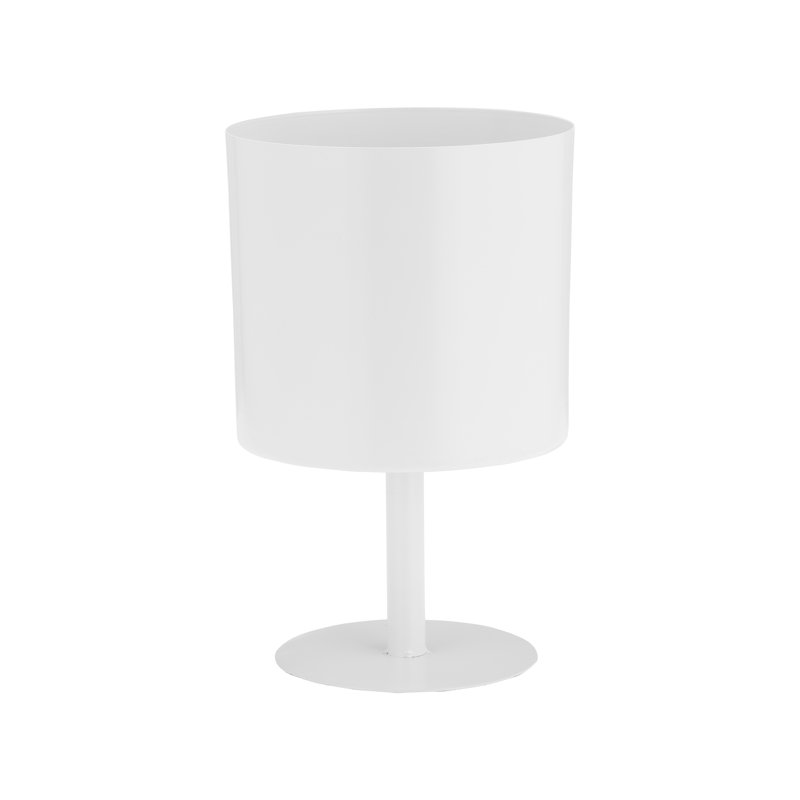 Wanderer Metal Planter on Base - Contemporary Round Iron Planter on Flat Round Base in Classic White - Indoor or Outdoor Decor