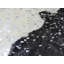 Black And White With Silver Metallic Cowhide Rug