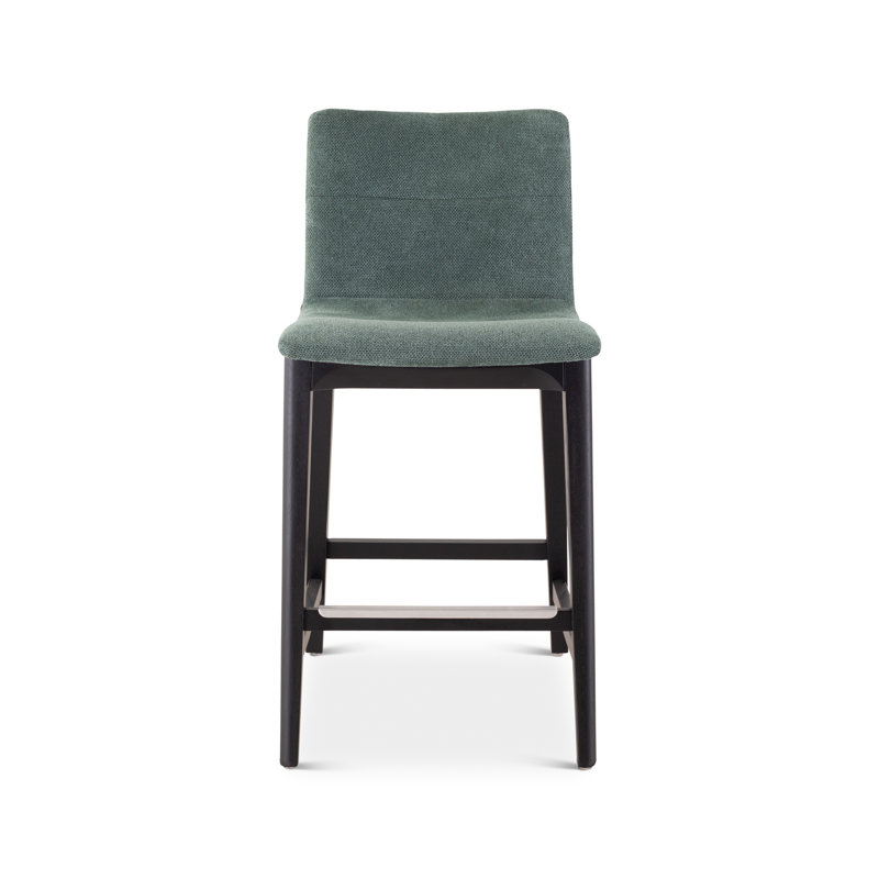 Modern Brazilian - Godan Stool, Jackpot Teal Seat/Ebano Frame, Counter Stool (25.25” Seat Height)