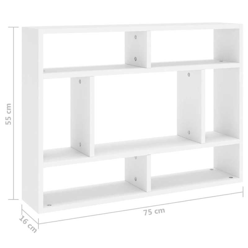 Gleich 7 Piece Cube Shelf, White