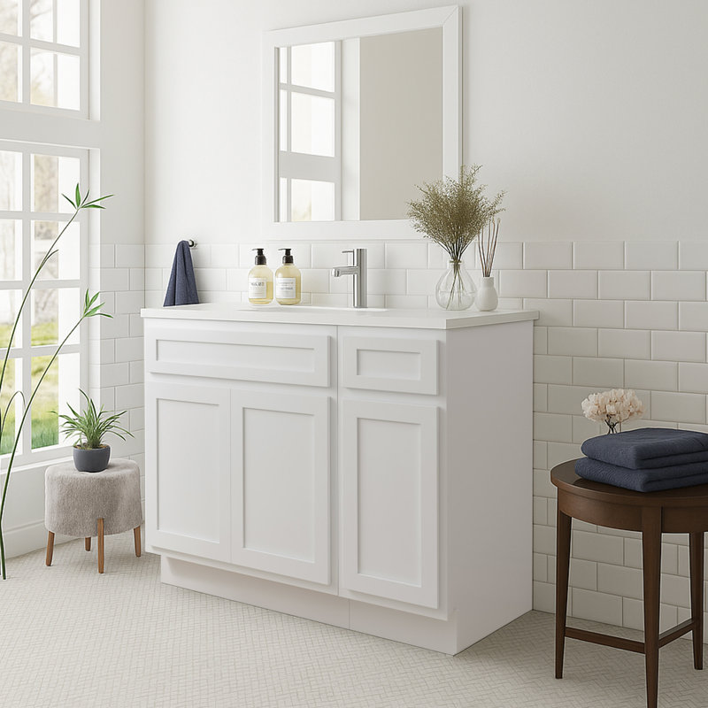 45'' Single Bathroom Vanity Base Only, White