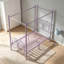 Ensemble de 2 cadres de lit à baldaquin en métal avec tête de lit et rangement, base de lit pour enfant moderne-131269531
