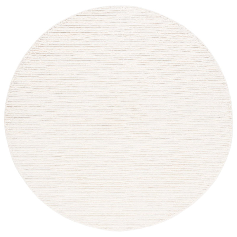 Casablanca Hand Woven Performance Solid Color Rug, Round 6'