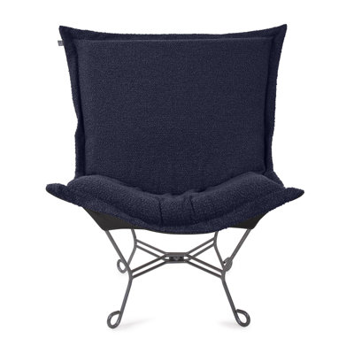 Fauteuil Scroll Puff Titanium - Barbet Royal