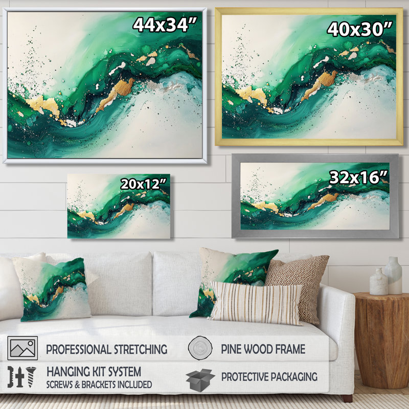 Altizer - Abstract Wall Art, 34" H x 44" W, Toile tendue sur cadre, Ne s’applique pas