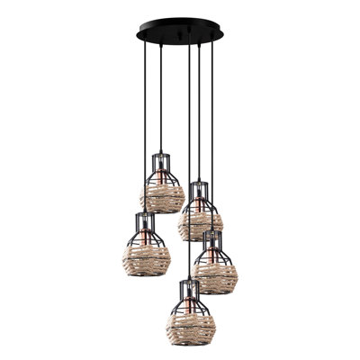 Luminaire suspendu géométrique à 5 lumières Hatherleigh