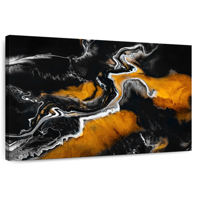 Avery Gold And Black Abstract
