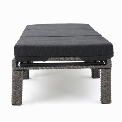 FAUTEUIL PUERTA KD CHAISE, CADRE NOIR MIXTE AVEC COUSSIN GRIS FONCÉ