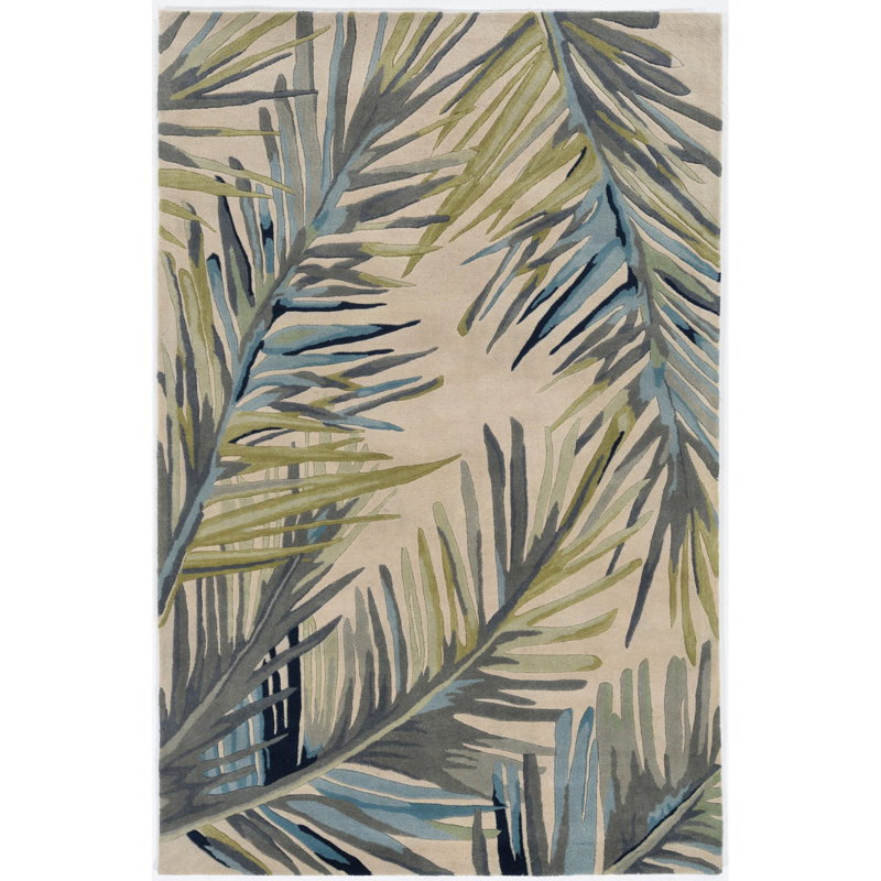 Tapis en laine touffeté à la main Murray, Rectangle 5 pi 3 po x 8 pi 3 po, Ivoire ivoire