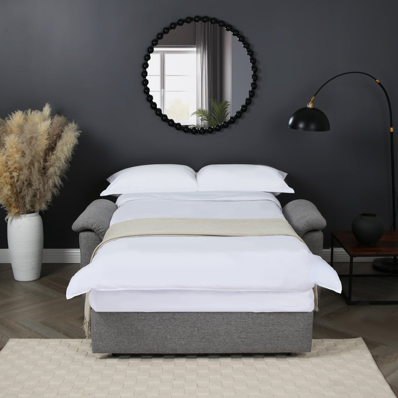 2 Seater Fabric Sofa Bed, Grey