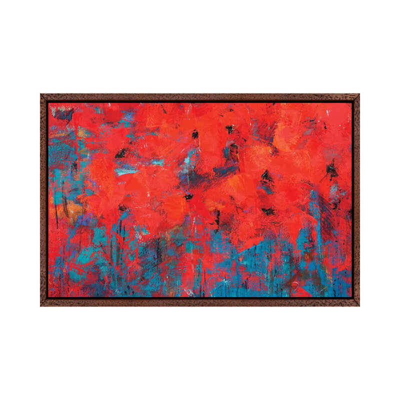 Abstract #12 by Olena Bogatska - Painting on Canvas, 45.72cm H x 66.04cm W x 3.81cm D, Classic Wood Framed Canvas