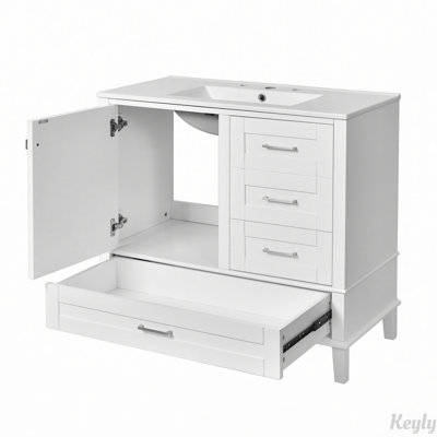 Meuble-lavabo 36 po avec cadre en pin massif