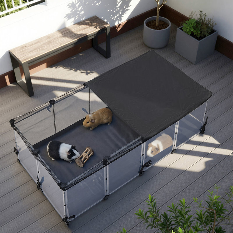 Small Animal Cage, 47cm H x 144cm W x 74cm D