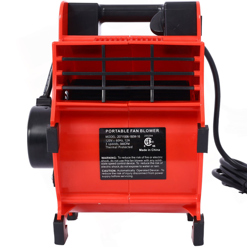 Séchoir à plancher et à tapis robuste à 3 vitesses - Transporteur d'air portatif avec 4 angles différents pour les sous-sols, les voitures ou les garages