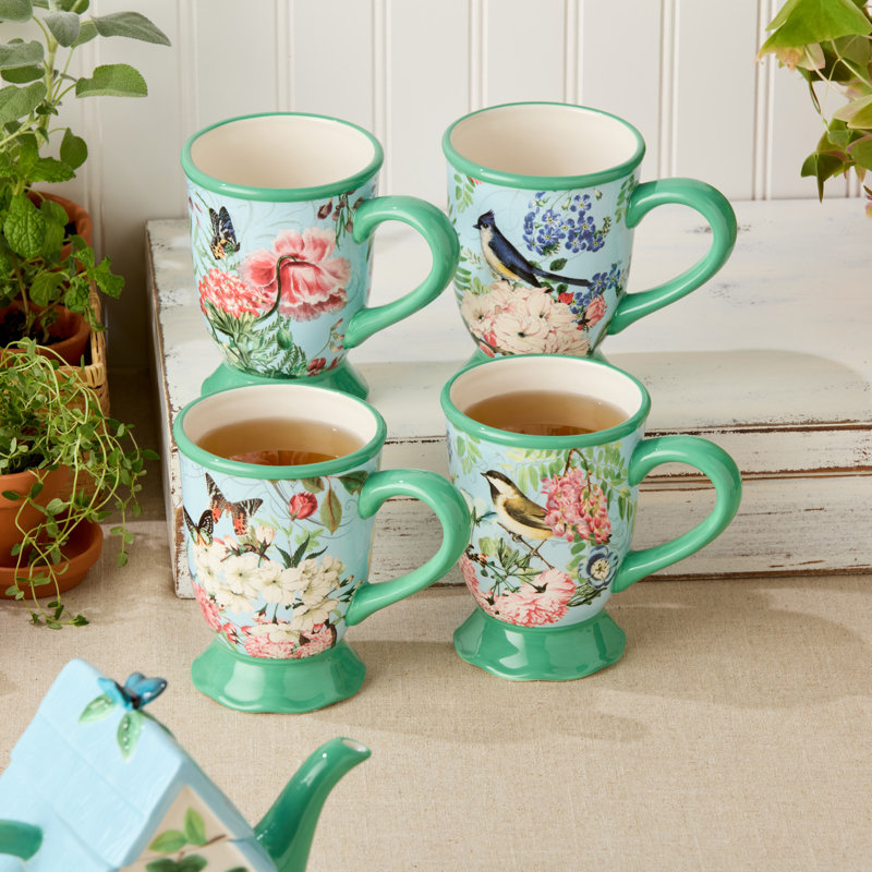 Ensemble de 4 tasses Flora
