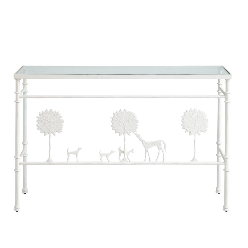 Oskar 50'' Glass Top Console Table