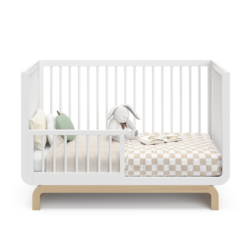 Santorini 5-In-1 Convertible Crib, White/Driftwood, Crib