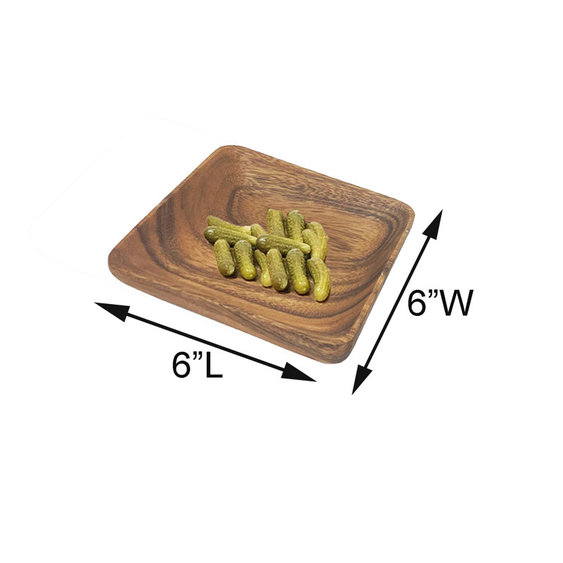 Palette de 29 po en bois avec 4 plateaux de service carrés