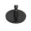 Table d'appoint ronde noire de 23 po avec pieds en bois massif et plateau de table arrondi, idéale pour le chevet, les coins, les petits espaces - revêtement à l'eau, table de chevet de 22,7 po à installation rapide en noir, reliée en bois-604413680