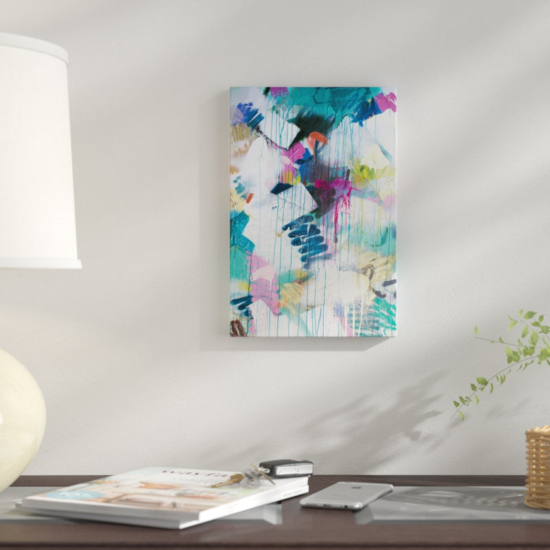 «Squiggle and Drip», reproduction sur toile, H 12 po x l 8 po x P 0,75 po, Toile tendue, Pas de tapis