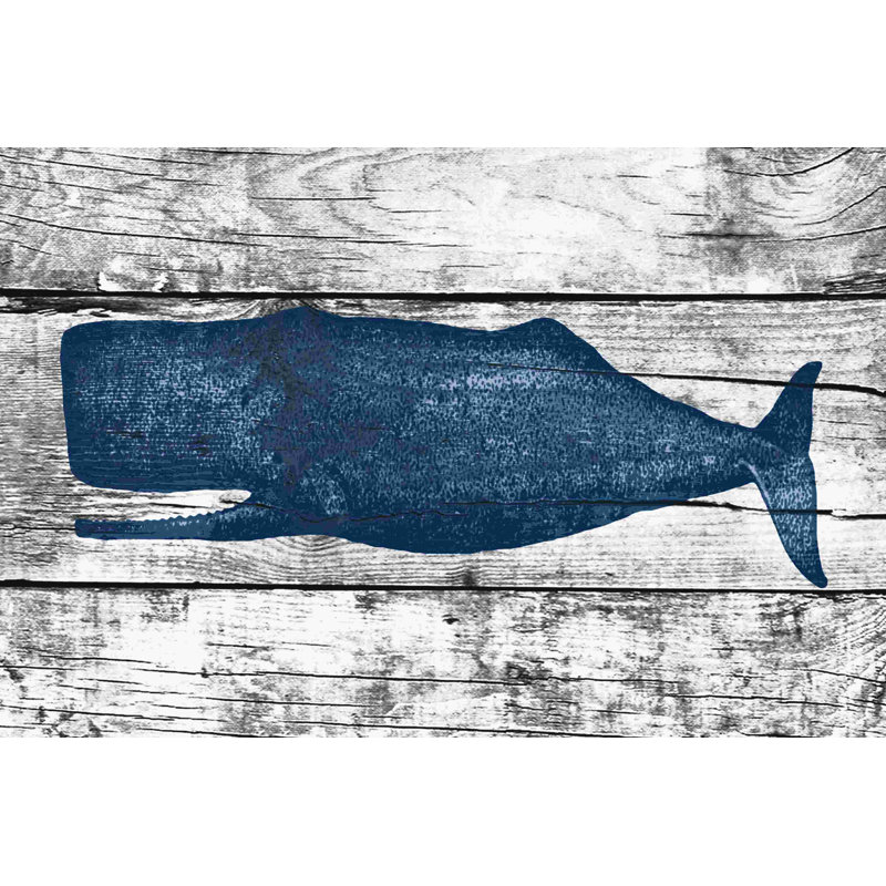 Baleine vieillie blanc 3 - peinture sur toile tendue, H 8 po x l 12 po