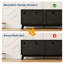 Enceinte de litière pour chat pour 2 chats, meubles de litière cachée avec tapis de litière pour chat, grande maison pour animaux de compagnie avec chambre double, table d'appoint en bois pour meuble télé-129851104