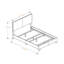 Lit simple tapissier en similicuir gris H 45,59 po x l 42,88 po x L 80,88 po Bowie
