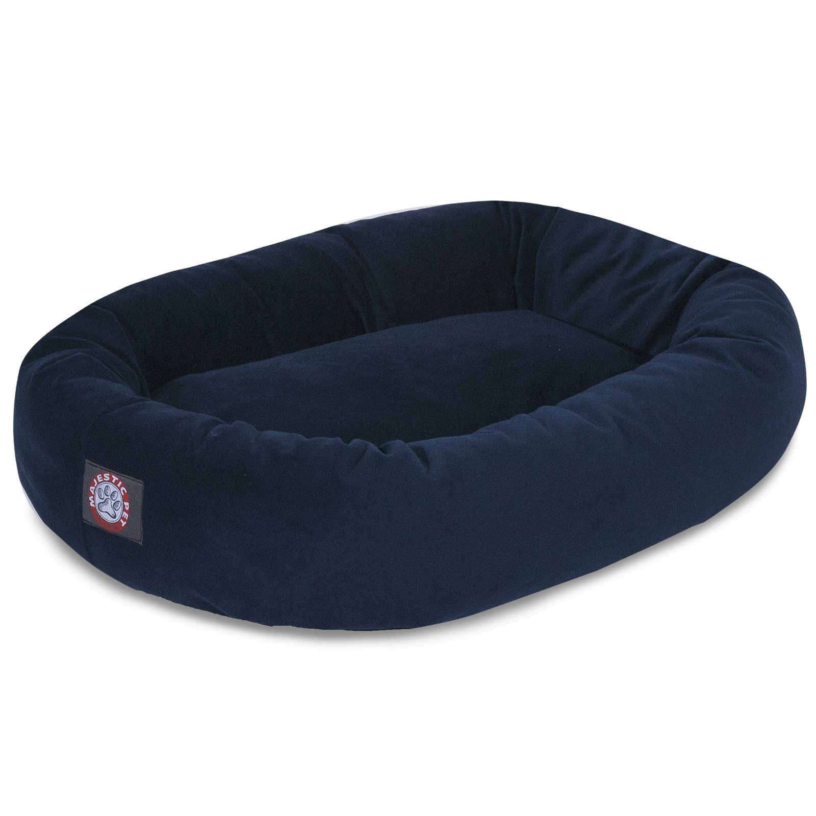 Bolster Pet Bed, Large (29" W x 40" D x 9" H), Navy