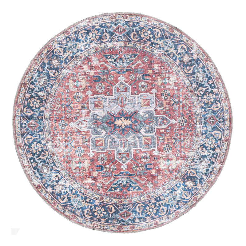 Nolie Oriental Indoor Rug, Round 4'