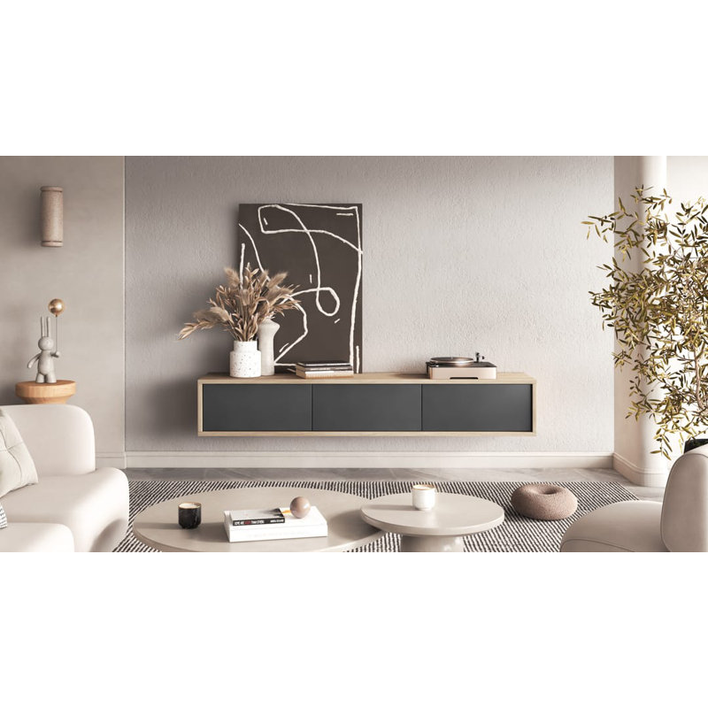 Bellantoni Unfinished TV Stand for TVs up to 70", Anthracite