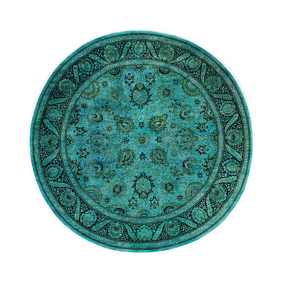 Tapis rond en laine de conception unique 9 pi 1 po x 9 pi 1 po Huckaby