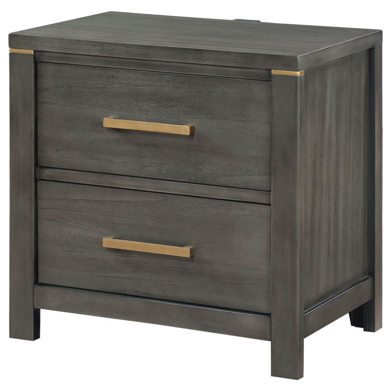 Table de chevet 2 tiroirs Herndon