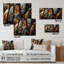 Plume dorée Extravaganza III - Glam Feather, art mural acrylique-101524854