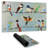 Small abstract colorful birds - 14.00"x24.25" Desk mat