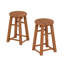  Ensemble de 2 tabourets de bar en bois de teck Tioman