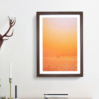 Alone On A Boat In Nigeria - Single Picture Frame Painting