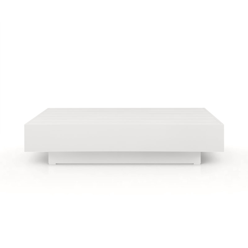 Oslo Aluminum Outdoor Coffee Table, Snow White