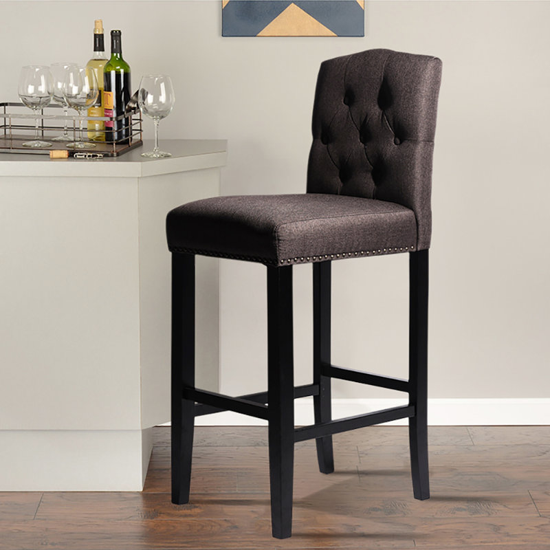 Irena Upholstered Counter Stool, Brown