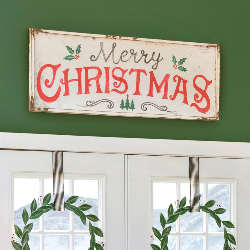Retro Holiday Metal Wall Decor