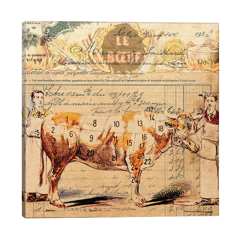 Le Boeuf II - Wrapped Canvas Print, 45.72 cm H x 45.72 cm W x 1.91 cm D