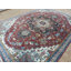 Tapis unique rouille / bleu ciel / ivoire 9 pi 9 po x 13 pi 7 po