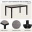 Ensemble de table de salle à manger 6 pièces avec banc et chaises, ensemble de table de salle à manger pour 6 personnes avec banc, ensemble de table de salle à manger en bois pour cuisine, salle à manger, gris clair et noir deux tons