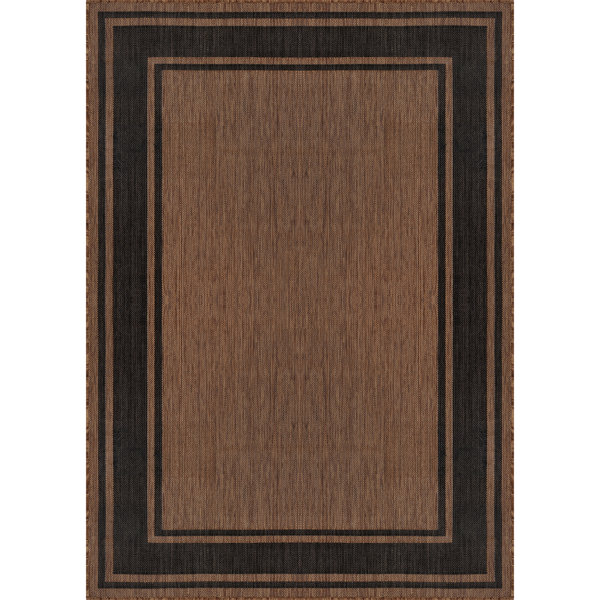 Astoria Grand Golden Brown Indoor/Outdoor Rug | Wayfair
