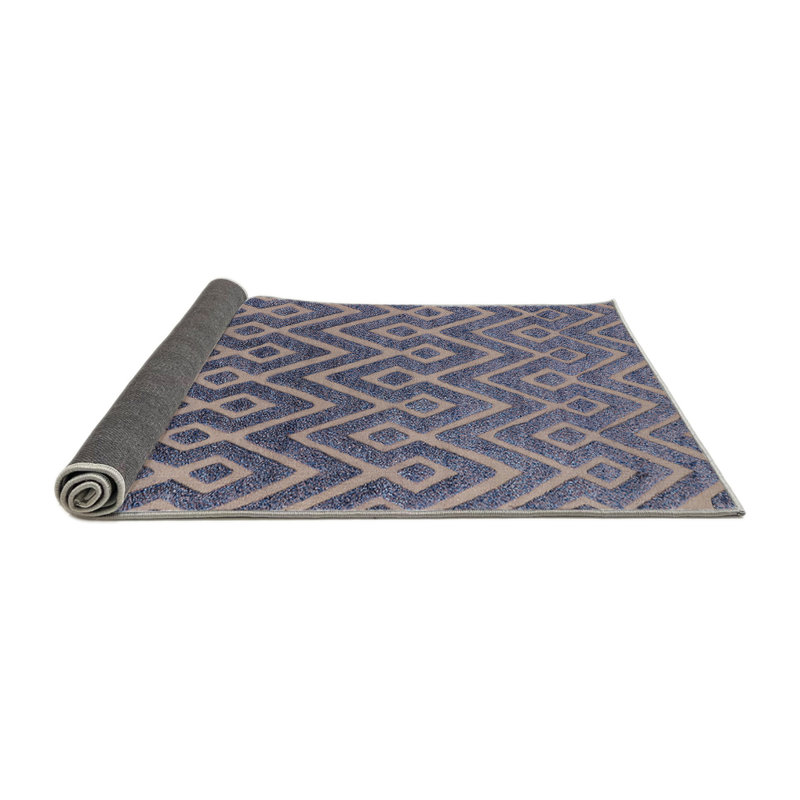 Tapis floral beige / bleu / mauve Leman, Rond 7 pi