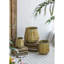Ensemble de 3 jardinières en métal patiné, L: 12 x 12 x 14 po, M: 9 x 9 x 11,5 po, L: 6,3 x 6,3 x 8,7 po