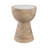 Mango Wood and Marble Accent Table - Modern Sculptural Side Table-756739157-756739145